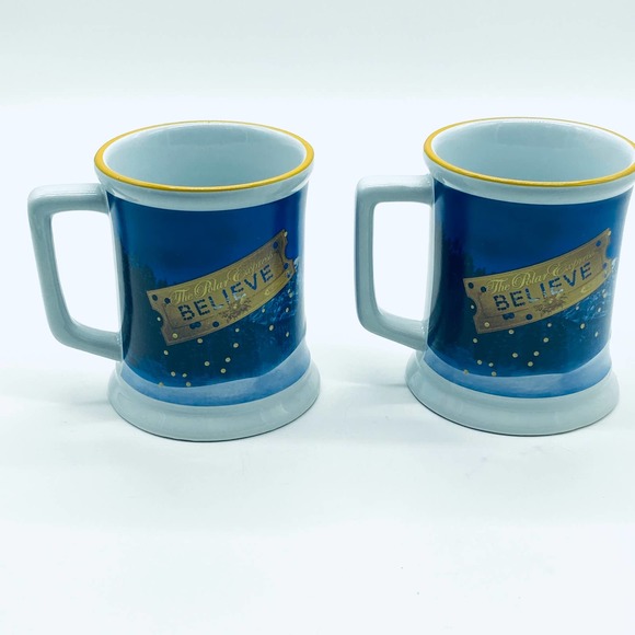 Holiday Polar Express Believe 3D Cups Hot Cocoa Coffee Tea 12 oz Set of two - Picture 3 of 6